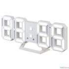 Perfeo LED часы-будильник "LUMINOUS 2", белый корпус / белая подсветка (PF-6111)