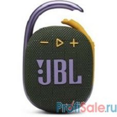 Колонка порт. JBL Clip 4 зеленый 5W 1.0 BT 15м 500mAh (JBLCLIP4GRN)