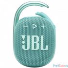 Динамик JBL Портативная акустическая система  JBL CLIP 4, бирюзовая