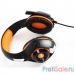 CROWN CMGH-101T Black&orang (Подключение jack 3.5мм 4pin+ адаптер 2*jack spk+mic,Частотныи? диапазон: 20Гц-20,000 Гц ,Кабель 2.1м,Размер D 250мм, регулировка громкости, микрофон на ножке)