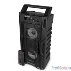 SVEN PS-435, черный, акустическая система 2.0, мощность 2x10 Вт (RMS), TWS, Bluetooth, FM, USB, microSD, LED-дисплей, ПДУ, встроенный аккумулятор