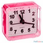 Perfeo Quartz часы-будильник "PF-TC-001", квадратные 5,5*5,5 см, красные
