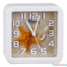 Perfeo Quartz часы-будильник "PF-TC-014", квадратные 10,5*10,5 см, маяк