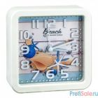 Perfeo Quartz часы-будильник "PF-TC-014", квадратные 10,5*10,5 см, ракушка