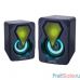 Perfeo колонки "SHINE", 2.0, мощность 2х3 Вт, USB, чёрн, Game Design, LED подсветка 7 цв