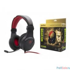 Perfeo игровая гарнитура SECUTOR черная 1,5 м, разъем 3,5 мм