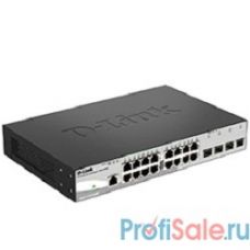 D-Link DGS-1210-20/F1A Настраиваемый коммутатор WebSmart с 16 портами 10/100/1000Base-T и 4 комбо-портами 100/1000Base-T/SFP