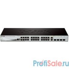 D-Link DES-1210-28/ME/B3B Управляемый коммутатор 2 уровня с 24 портами 10/100Base-TX, 2 портами 100/1000Base-X SFP и 2 комбо-портами 100/1000Base-T/SFP