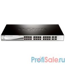 D-Link DGS-1210-28/ME/A2A/A2B Управляемый коммутатор 2 уровня с 24 портами 10/100/1000Base-T и 4 портами 1000Base-X SFP