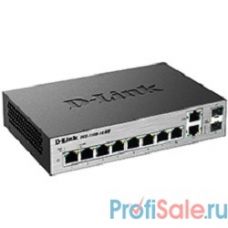 D-Link DGS-1100-10/ME/A2A Настраиваемый коммутатор 2 уровня с 8 портами 10/100/1000Base-T и 2 комбо-портами 100/1000Base-T/SFP