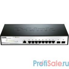 D-Link DGS-1210-10/ME/A1A Коммутатор 2 уровня с 8 портами 10/100/1000Base-T и 2 портами 1000Base-X SFP 