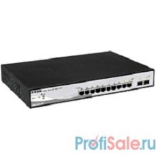 D-Link DGS-1210-10P/ME/A1A Управляемый коммутатор 2 уровня с 8 портами 10/100/1000Base-T с поддержкой PoE и 2 портами 1000Base-X SFP