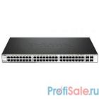 D-Link DGS-1210-52P/ME/B1A PROJ Управляемый коммутатор 2 уровня с 48 портами 10/100/1000Base-T и 4 портами 1000Base-X SFP (порты 1-8 с поддержкой PoE 802.3af/802.3at (30 Вт)