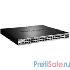 D-Link DGS-1210-52MP/ME/B1A PROJ Управляемый коммутатор 2 уровня с 48 портами 10/100/1000Base-T с поддержкой PoE и 4 портами 1000Base-X SFP