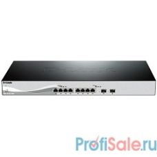 D-Link DXS-1210-10TS/A1A/A2A PROJ Настраиваемый коммутатор Smart уровня 2+ с 8 портами 10GBase-T и 2 портами 10GBase-X SFP+