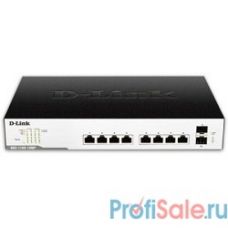 D-Link DGS-1100-10MPP/C1A Настраиваемый коммутатор EasySmart с 8 портами 10/100/1000Base-T и 2 портами 1000Base-X SFP (порты 1 – 8 с поддержкой PoE 802.3af/802.3at (30 Вт)