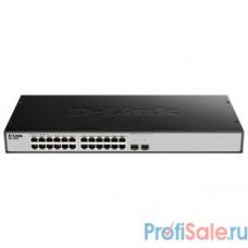 D-Link DGS-1026X/A1A Неуправляемый коммутатор с 24 портами 10/100/1000Base-T, 2 портами 10GBase-X SFP+, функцией энергосбережения и поддержкой QoS