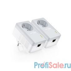 TP-Link TL-PA4010P KIT AV600 Комплект адаптеров Powerline со встроенной розеткой