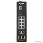 D-Link DIS-200G-12PS/A1A Промышленный управляемый коммутатор 2 уровня с 10 портами 10/100/1000Base-T и 2 портами 1000Base-X SFP (8 портов с поддержкой PoE 802.3af/802.3at (30 Вт),PoE бюджет до 240 Вт)