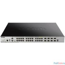 D-Link DGS-3630-28PC/A1ASI Управляемый стекируемый коммутатор 3 уровня с 20 портами 10/100/1000Base-T, 4 комбо-портами 100/1000Base-T/SFP, 4 портами 10GBase-X SFP+ и программным обеспечением SI