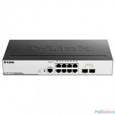 D-Link DGS-3000-10L/B1A Управляемый коммутатор 2 уровня с 8 портами 10/100/1000Base-T и 2 портами 1000Base-X SFP