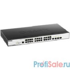 D-Link DGS-3000-28LP/B1A Управляемый коммутатор 2 уровня с 24 портами 10/100/1000Base-T и 4 портами 1000Base-X SFP (24 порта с поддержкой PoE 802.3af/802.3at (30 Вт), PoE-бюджет 193 Вт)