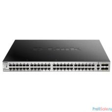 D-Link DGS-3130-54PS/A1A PROJ Управляемый стекируемый1 коммутатор 3 уровня с 48 портами 10/100/1000Base-T, 2 портами 10GBase-T и 4 портами 10GBase-X SFP+ (48 портов(30 Вт), PoE