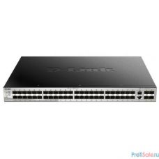 D-Link DGS-3130-54S/A1A PROJ Управляемый стекируемый1 коммутатор 3 уровня с 48 портами 1000Base-X SFP, 2 портами 10GBase-T и 4 портами 10GBase-X SFP+