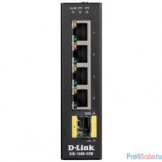 D-Link DIS-100G-5SW/A1A Промышленный неуправляемый коммутатор с 4 портами 10/100/1000Base-T, 1 портом 1000Base-X SFP, функцией энергосбережения и поддержкой QoS