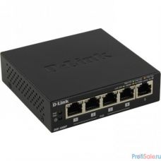 D-Link DGS-1005P/A1A Неуправляемый коммутатор с 5 портами 10/100/1000Base-T, функцией энергосбережения и поддержкой QoS (4 порта с поддержкой PoE 802.3af/802.3at (30 Вт), PoE-бюджет 60 Вт)