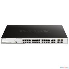 D-Link DGS-1210-28P/FL1A Управляемый коммутатор 2 уровня с 24 портами 10/100/1000Base-T и 4 комбо-портами 100/1000Base-T/SFP (24 порта с поддержкой PoE 802.3af/802.3at (30 Вт), РоЕ-бюджет 193 Вт)