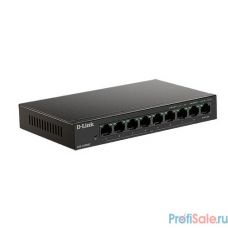 D-Link DES-1009MP/A1A Неуправляемый коммутатор с 8 портами 10/100Base-TX и 1 портом 10/100/1000Base-T (8 портов РоЕ 802.3af/at, PoE-бюджет 117 Вт)