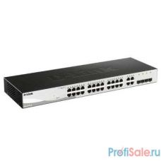 D-Link DGS-1210-28/F2A Настраиваемый коммутатор WebSmart с 24 портами 10/100/1000Base-T и 4 комбо-портами 100/1000Base-T/SFP