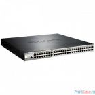 D-Link DGS-1210-52MP/ME/B2A PROJ Управляемый коммутатор 2 уровня с 48 портами 10/100/1000Base-T с поддержкой PoE и 4 портами 1000Base-X SFP