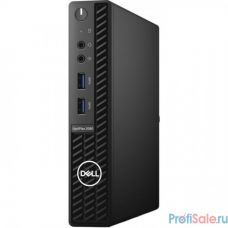 ПК Dell Optiplex 3080 [3080-9858] Micro i3 10105T (3)/4Gb/SSD128Gb/UHDG 630/Linux/GbitEth/WiFi/BT/клавиатура/мышь/черный