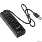 ORIENT JK-330, USB 3.0 HUB 3 Ports + SD/microSD CardReader, выкл., кабель 0.5м, черный