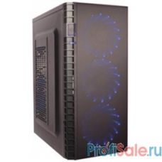 Exegate EX278420RUS Корпус Miditower Exegate EVO-7216 Black-Blue light, ATX, <700NPX>, 1*USB+1*USB3.0, Audio