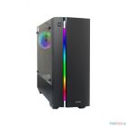 Exegate EX283742RUS Корпус Miditower EVO-9201 Black-RGB light, ATX, <600NPX>, с окном, 2*USB+1*USB3.0, HD Audio