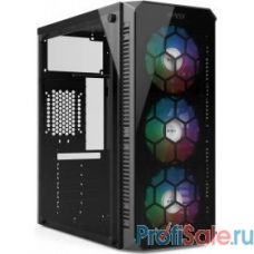 CASE HIPER HG-C103RGB EREBOS (ATX, SPCC0.5, USB 3.0+USB2.0, Front 3x120mm RGB Fan, Black)