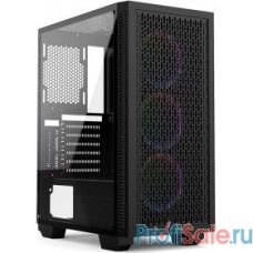 CASE HIPER KRONE KR-1 (ATX, SPCC0.5, USB 3.0+2xUSB2.0, Front 3x120mm RGB Fan, Black)