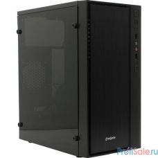 Exegate EX283754RUS Корпус Minitower ExeGate mEVO-9301-RGB (mATX, без БП, с окном, 2*USB+1*USB3.0, HD аудио, черный с RGB подсветкой)