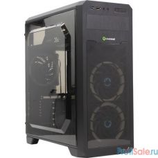 GameMax Корпус G563 без БП (Midi Tower, ATX, LED, Черн., Прозрач. бок. и фронт. панель, USB 3.0)