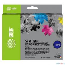 Картридж струйный Cactus CS-EPT1295 черный/голубой/желтый/пурпурный набор (45мл) для Epson Stylus Office B42/BX305/BX305F/BX320/BX525/BX625/SX420/SX425/SX525/SX620