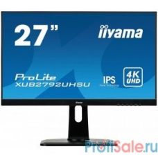 IIYAMA 27" XUB2792UHSU-B1 черный {IPS LED 3840x2160 5ms 16:9 300cd 178/178 DVI HDMI DisplayPort USBHub}