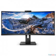 LCD PHILIPS 34'' 346P1CRH {VA изогнутый 3440x1440 100Hz HDR400 4ms 178/178 500cd HDMI2.0 DisplayPort1.4 4xUSB3.2 USB-TypeC3.2 RJ45 WEBCam MM}