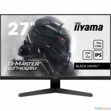 IIYAMA 27'' G2740QSU-B1 {IPS 2560х1440 75Hz 250cd 178/178 1000:1 1ms 8bit(6bit+FRC) HDMI1.4 DisplayPort1.2 FreeSync 2xUSB2.0 2x2W VESA}