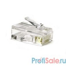 Hyperline PLUG-8P8C-U-C6 Разъем RJ-45(8P8C) под витую пару, категория 6 (50 µ"/ 50 микродюймов), универсальный (для одножильного и многожильного кабеля) 1шт