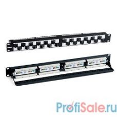 Hyperline PPHD-19-48-8P8C-C6-110D Патч-панель высокой плотности 19", 1U, 48 портов RJ-45, категория 6, Dual IDC