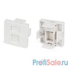 Hyperline SIP2-1K-M45-45 Вставка 45x45 (аналог Mosaic) для 1 модуля формата Keystone Jack, со шторкой 