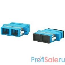 Hyperline FA-P11Z-DSC/DSC-N/BK-BL Оптический проходной адаптер SC/UPC-SC/UPC, SM, duplex, корпус пластиковый, синий, черные колпачки